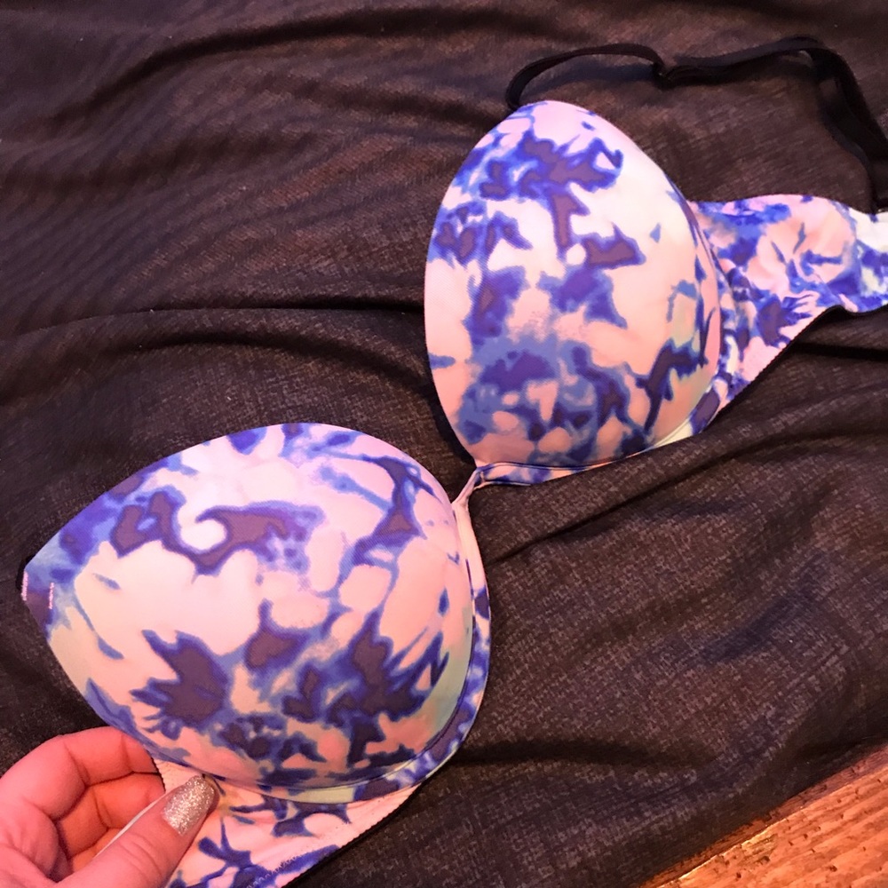 Pink push up bra